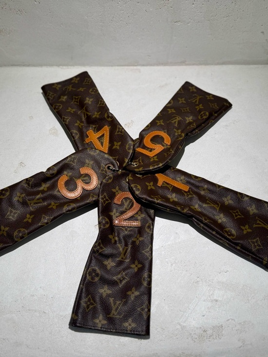 Louis Vuitton Other - Louis Vuitton Brown Monogram Golf Headcover Set with Tan Number Accents